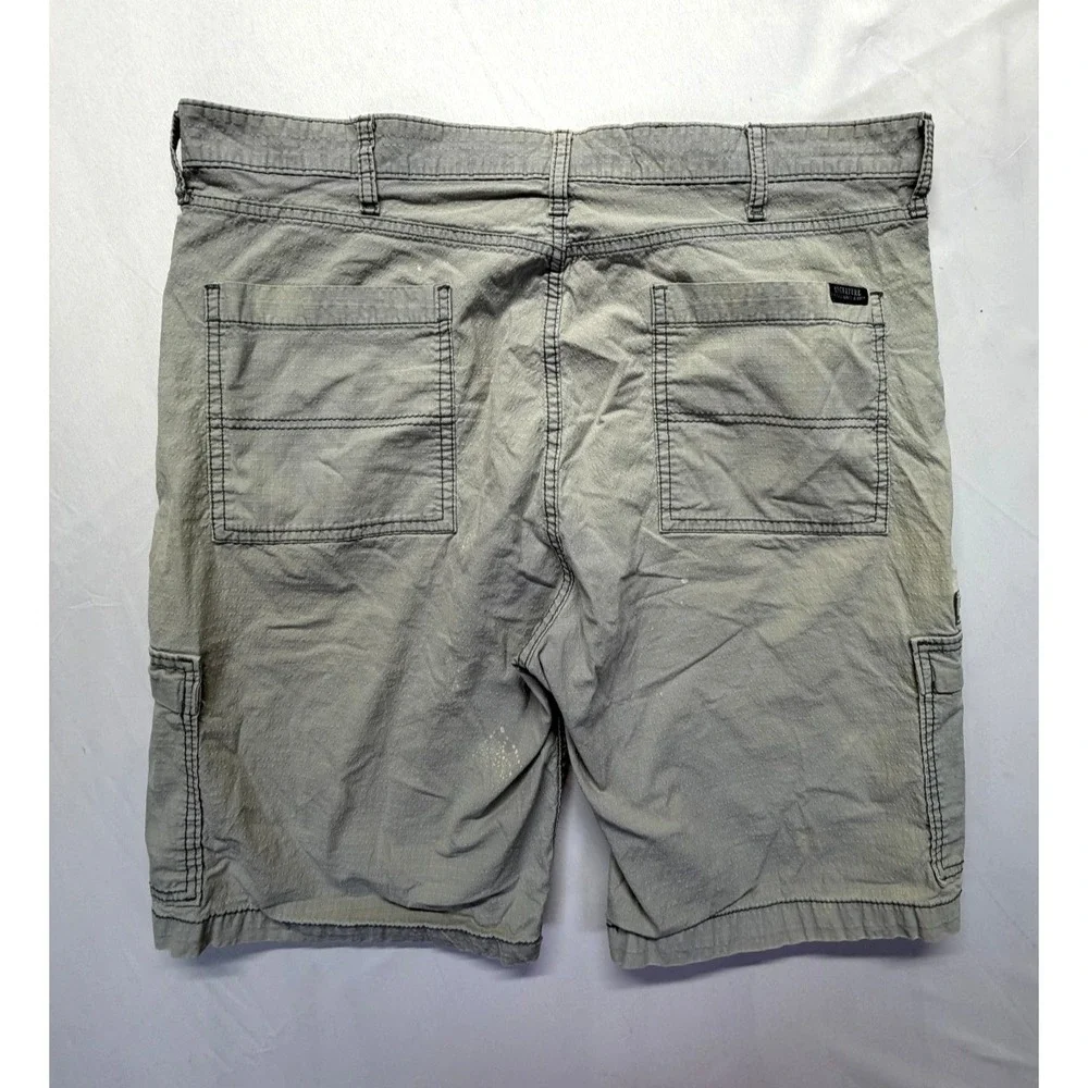 Signature by Levi Strauss & Co Cargo Shorts Mens 40 Gray Ripstop Utility Pockets